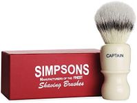 Alexander Simpson Captain Synthetic Hair brush, Limited Edition Captain Faux Platinum Synthetic Shaving Brush (Ivory)
