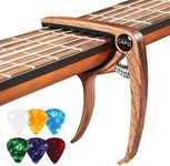 Guitar Capo with 6 Guitar Picks, Ca