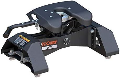 CURT 16093 A25 5th Wheel Hitch, 25,000 lbs, Select Chevrolet Silverado, GMC Sierra 2500, 3500 HD, 8-Foot Bed Puck System