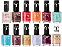 Beautynstyle Rimmel London Super Gel Nail Polish Assorted, 12 ml (Pack of 10)