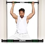 Slovic Pull up Bar for Home for Kids & Adults [100 KG] | Pull up Bar Wall Mounted with Anti-Skid Grip | No-Drill Installation Pull-up Bars for Home Workout | Gym Equipment for Home Workout (62-100 CM)