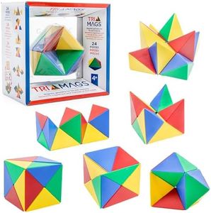 Tri-Mags Magnetic Puzzle Toy, 24 Piece STEM Learning Toy