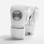 Geezers Boxing Elite Pro 2.0 Hook & Loop Sparring/Training Gloves - Mens, Womens Boxing Hook & Loop gloves - sparring gloves - ideal for heavy duty punch bags (White, 12oz)