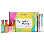 Thoughtfully Cocktails, Margarita Cocktail Therapy Gift Set, Margarita Mixer Set Includes 4 Margarita Cocktail Mixers and 3 Salt Rimmer Flavors, Set of 7 (Contains NO Alcohol)