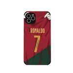 Slrioks Ronaldo Jersey Phone Case Soccer Case for iPhone 14 13 12 11 Pro Max Plus Mini Xr Xs X 7 8 Thin Leather Silicone Shockproof