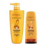 L'Oreal Paris Shampoo & Conditioner Bundle, For Dull, Dry & Lifeless Hair, 6 Oil Nourish, 704ml + 192.5ml