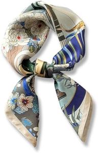 PoeticEHome 100% Pure Mulberry Silk Neck Scarf 26"x26" Square Women Neckerchief Headscarf Gift Packed