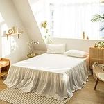 BISELINA French Linen Bed Skirt wit