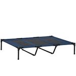 PawHut D04-069DB 48" X 36" X 9" Elevated Pet Bed Raised Dog Cot with Carrying Bag, Dark Blue