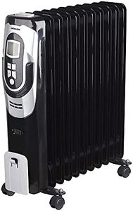 Heller 2400W Electric LCD Display 11 Fin Portable Floor Column Heater w/WiFi BK