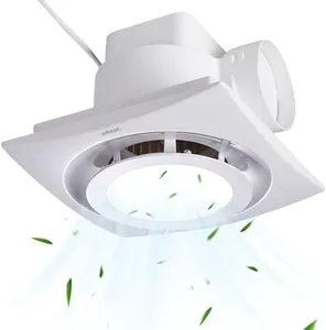 yanliangvich Bathroom Exhaust Fan with Light, 8 Inch Bathroom Ventilation Fan, 110 CFM 1.0 Sones Quiet Exhaust Fan For Home, Exhaust Ventilation Fan Light Combo Ceiling Mount