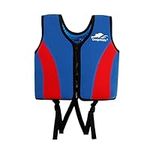 IvyH Kids Swim Vest, Children Swimming Jackets Float Swimsuit with Crotch Strap Swimming Vest for Boys Girls Toddler(Blue Red M)