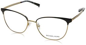 Michael Kors NAO MK3018 Eyeglass Frames 1195-54 - Matte Black/pale Gold-tone MK3018-1195-54