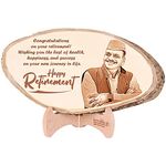 Incredible Gifts India Personalized Natural Wood Photo Frame - Customized Engraved Gift For Retirement (10-15 Inches)