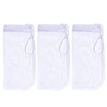 ALEGI Media Filter Bag Aquarium Extra Fine,Reusable 180 Micron Drawstring Mesh Filter Bags for Very Fine Resins Filter (7.5"*3.6" (3 Pack))