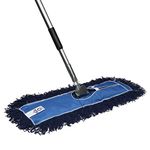 Nine Forty Residential | Commercial 24 Inch Janitorial USA Floor Dry Dust Mop Broom Set | Handle