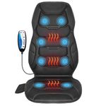 COMFIER Back Massager with Heat, Vibration Massage Cushion with 8 Massage Nodes & Modes for Home Office, Heated Chair Massager for Back Pain, Gifts for Mom, Dad