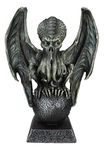 Ebros Gift High Priest Great Old Ones The Call of Cthulhu Sitting On Earth Globe Orb Figurine 9.5" H Fantasy Mythology Kraken Sea Monster Octopus Sculpture The Ancient One Nautical Marine Decor