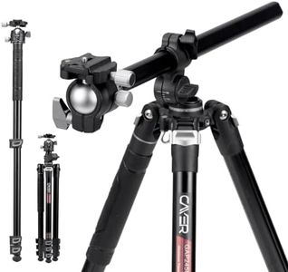 Cayer 72.5" Camera Tripod with Multi-Angle Center Column, Horizontal Tripod Monopod with Ball Head, Camera Mount Platform and Weight Bag for DSLR Camera, Camcorder Overhead Shots, 22lb MAX Load