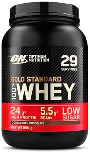 Optimum Nutrition Gold Standard 100% Whey, Poudre de Protéines pour Construction et Récupération Musculaire, avec Glutamine et Acides Aminés BCAA Naturels, Double Chocolat, 29 Portions, 899 g
