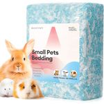 BUCATSTATE Guinea Pig Bedding 50L, 99% Dust-Free Hamster Bedding Odor Control, Cozy Paper Small Animal Bedding for Rabbit Rat Syrian Dwarf Hamsters Gerbils (Blue)