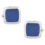 TRIPIN Cufflinks for Men Silver Blue Square Shape for Office Corporate Party French Cuff Shirts Shirt Suit Blazer in A Gift Box TSHOSIL1061