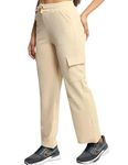 BRELUXIA Cargo Pants for Women - Trendy, Versatile & Stylish | Perfect for Casual & Outdoor Wear | Durable Fabric & Functional Pockets. (in, Alpha, S, Cream 04)