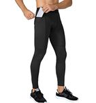 SPVISE Men's Compression Pant Active Workout Leggings Athletic Tights Base-Layer Sport Pants for Running Football Yoga Pocket