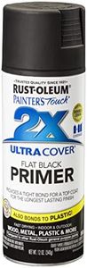 Rust-Oleum 249846 Painter's Touch 2X Ultra Cover, 12 Ounce (Pack of 1), Flat Black Primer