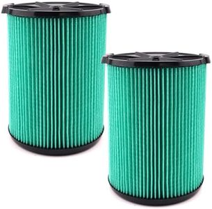 2 Pack VF6000 Filter for Ridgid 5-20 Gallon Wet Dry Vacuums, 5-Layer Hepa Filter, Fit models WD5500 WD0671 WD6425 WD7000 WD1280 WD1851 WD1680 WD1956