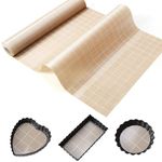 Silicone Baking Mat Roll 12IN*8FT Free Cutting, Non-Slip Pastry Mat, Non-Stick Reusable Air Fryer Liner, Oven Liners, Counter Mat, Freeze Dryer Mat, Easily Cut to Size Fit All Ovens Pans Tins Dishes