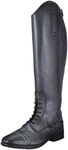 HKM 4417 Valencia Riding Boots, Leather Riding Boots, Short/Standard Width, 36-46 Black Grey