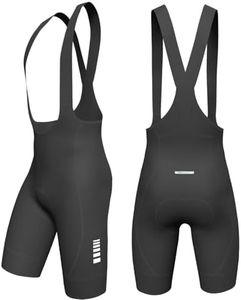 Wulibike Cycling Bib Shorts Men 4D Padded High Elasticity Tights Bike Bibs Shorts Men with 3 Pockets for Road & Gravel Biking Black Medium