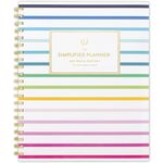 AT-A-GLANCE Planner 2026-2027 Weekly & Monthly Academic 12-Month July-June, 8-1/2" x 11", Simplified by Emily Ley, Happy Stripe (EL49-905A)