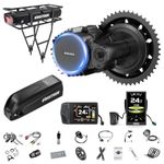 BAFANG Mid Drive Kit with Battery (Optional), BBS02B BBS01B BBS-HD Custom Mid Motor Ebike Conversion Kit with Display for 68-120mm Bottom Bracket, for Mountain City Electric Bike
