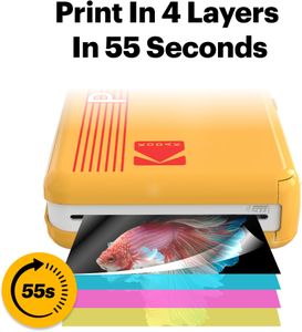 KODAK Mini 2 Retro Photo Printer – White Portable Instant Printer