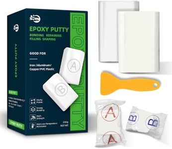 SPMG Epoxy Putty, 200g Fast Repair AB Epoxy Putty, High-Strength Two-Part Filler for Metal, Wood, Tile, Ceramics, Multi-Purpose Sculpt Clay for Bonding, Repairing, Sculpting (White) paintable sandable