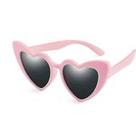 Long Keeper Kids Polarized Classic Sunglasses for Baby Boys and Girls (Pink1)