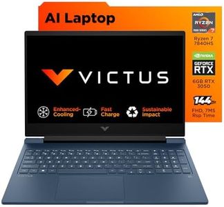 HP Victus Windows 11 Home Gaming Laptop,AMD Ryzen 7 7840Hs Ai Powered,6Gb RTX 3050 Gpu,16.1-Inch (40.9 Cm),95W Tgp,Fhd,IPS,144Hz,16Gb Ddr5,1Tb Ssd,RGB Backlit Kb,B&O (Mso,Blue,2.29 Kg),S0089Ax