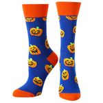 BISOUSOX 1 Pair Halloween Gifts for Men Women Unisex Mens Funny Halloween Socks Cotton Fun Crazy Socks for Women Pumpkin Socks Skeleton| Bat | Witch | Ghost Horror Gifts