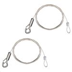 KINDPMA Mirror Hanging Wire 2pcs Mirror Chain Heavy Duty 2m x1.5mm Picture Hanging Chain Adjustable Stainless Steel Picture Chain for Hanging Mirrors Picture Light Lamp Billboard Hold Up to 30 KG