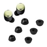 kwmobile Replacement Ear Tips Compatible with Google Pixel Buds Pro - Set of 6 - Memory Foam Eartips - Black Matte