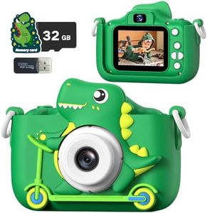 Teslahero Kids Camera Toys,Children Digital Video Camcorder Camera Girls Boys 3-12 Age Kids,Chritmas Birthday Festival Present for 3 4 5 6 7 8 9 10 11 12 Year Old Toddler Child (Green)