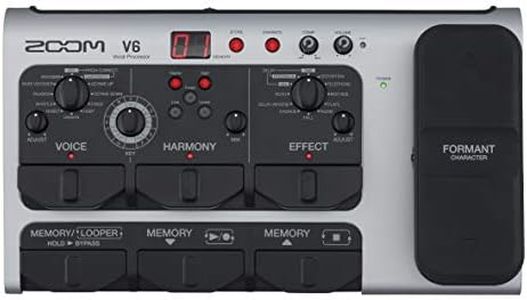 Zoom V6-SP Vocal Effects Pedal for Studio and Live Performance, with Formant Control, Harmony, Looper, 10 Studio-Grade Effects