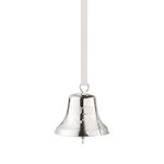 Georg Jensen Christmas Bell in Palladium Plated Brass - Holiday Hanging Ornament by Sanne Lund Traberg