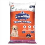 Carniwel Dry Dog Food with Fresh Chicken | Natural Ingredients for Healthy Skin | Highly Palatable | Supports Brain & Muscle Development | Tailored,Premium Nutrition for Large Dogs, Puppy, 10 kg