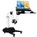 NBGYS Ergonomic Laptop Stand for Bed Height Adjustable, Pneumatic, Rolling Stand, Sit to Stand Computer Cart, Workstation for Home, Office, Medical and School