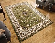 Lord of Rugs Sherborne Quality Traditional Classic Oriental Living Room Bedroom Rug Green Medium 120x170cm (4'x5'6'')