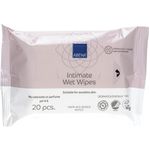 Abena Intimate Wipes | Pack of 20 Body Wipes | Intimate Wipes for Women and Men | Compostable Antibacterial Body Wipes | Fragrance Free | Dermatologically Tested