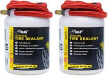 AirMan 65-005-001 ATVT HB Tyre Repair Sealant 450 ml-Assorted hose(Red/Black) (Pack of 2)